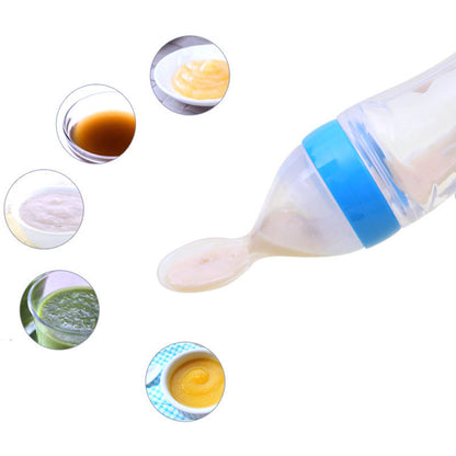 Safe Newborn Baby Feeding Bottle Toddler Silicone Squeeze