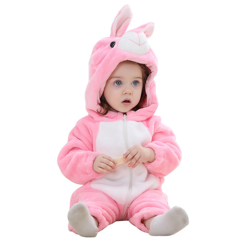 Baby Cartoon Hooded Jumpsuit