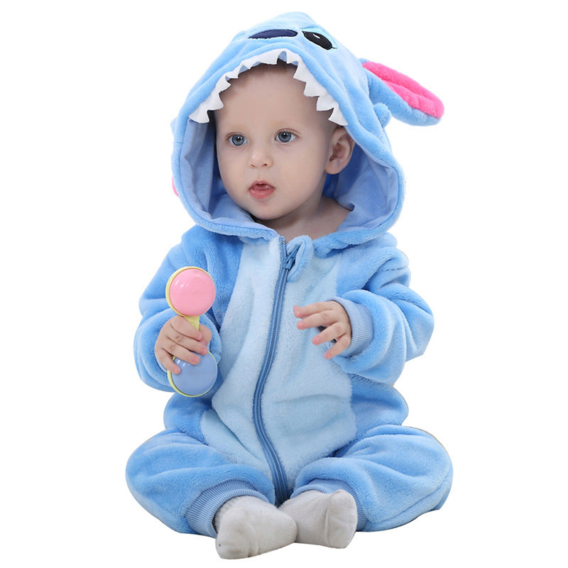 Baby Cartoon Hooded Jumpsuit