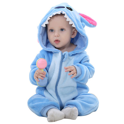 Baby Cartoon Hooded Jumpsuit