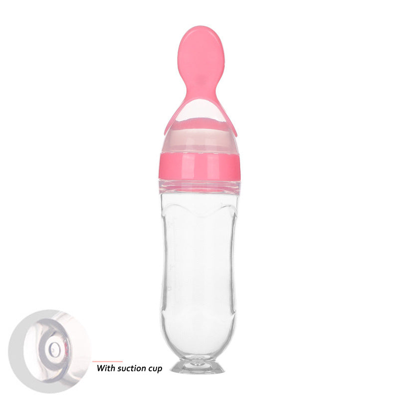 Safe Newborn Baby Feeding Bottle Toddler Silicone Squeeze