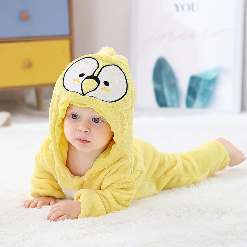 Baby Cartoon Hooded Jumpsuit