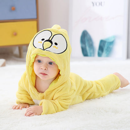 Baby Cartoon Hooded Jumpsuit