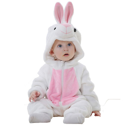 Baby Cartoon Hooded Jumpsuit