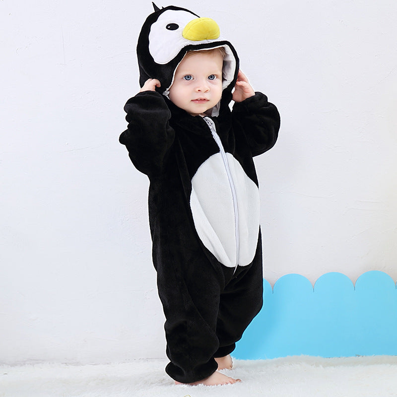 Baby Cartoon Hooded Jumpsuit