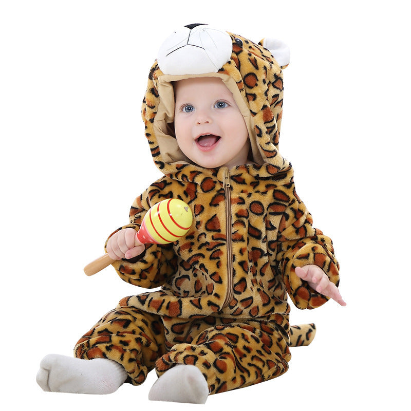 Baby Cartoon Hooded Jumpsuit