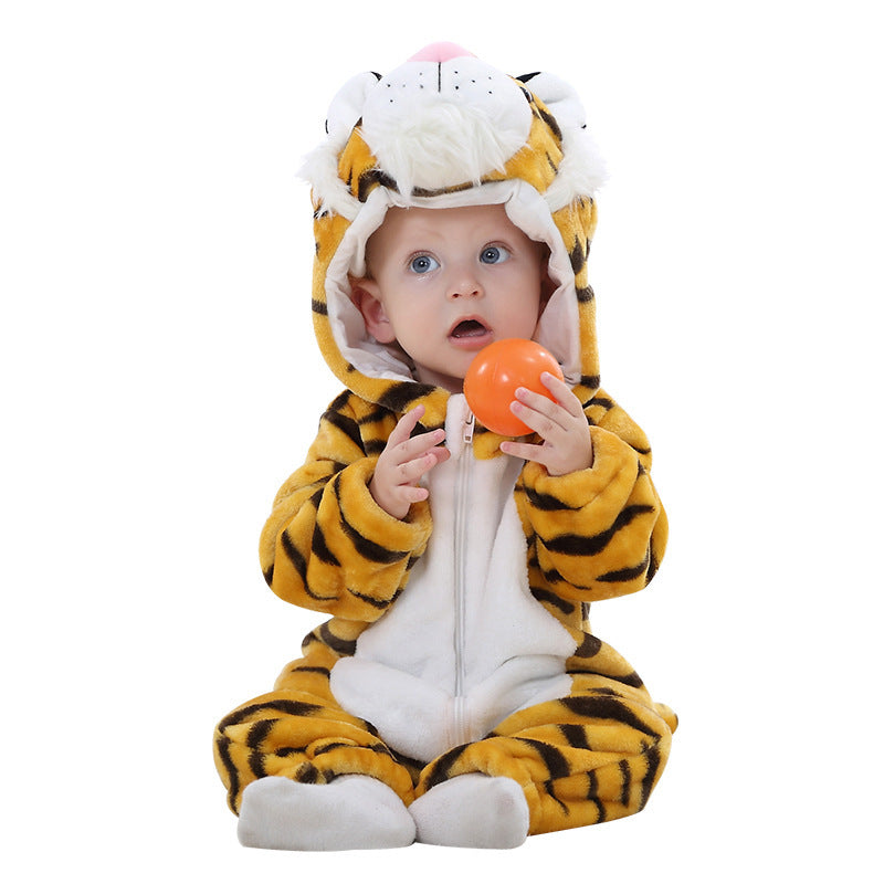 Baby Cartoon Hooded Jumpsuit